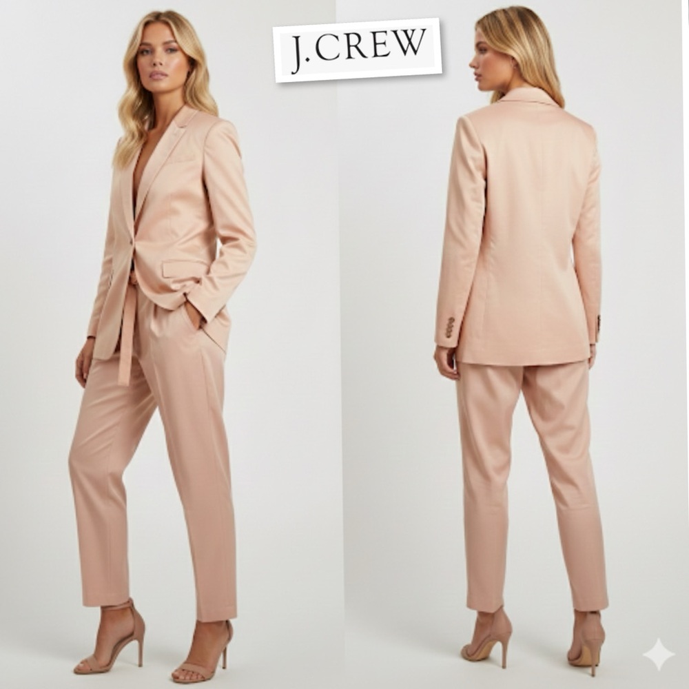 NWT J.Crew Alfie Blazer-12 & D-Ring Chino-14 Sat /Suit Gramercy Twill Peach - Picture 3 of 16